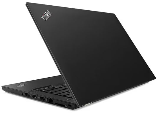 Black ThinkPad laptop on a white background